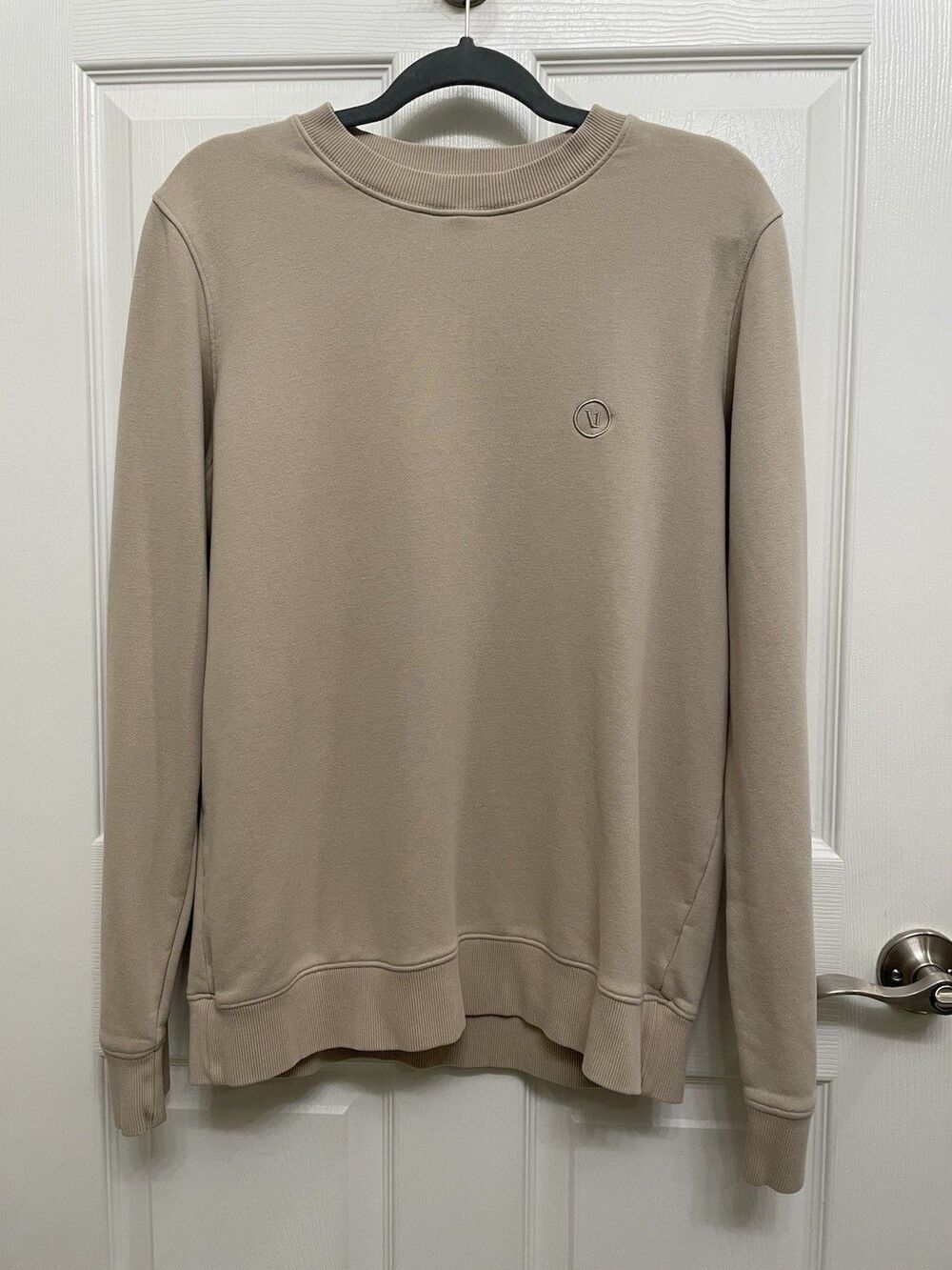 Vuori Cypress Crewneck Sweatshirt Men's M Tan Beige French Terry V255